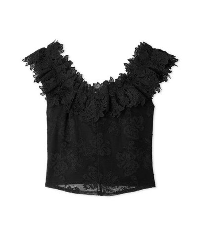 フリルカラーカットレースTOPS