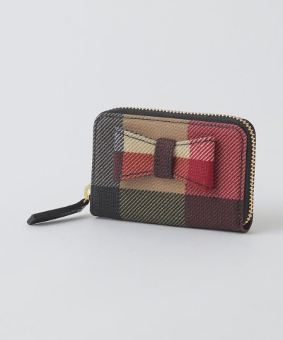 クレストブリッジチェックPVCリボンミニ財布