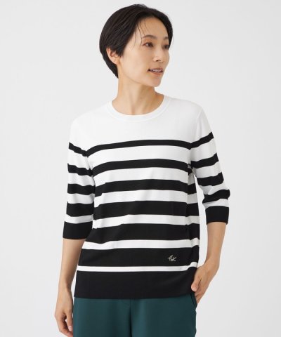 【L】【ウォッシャブル】リュクスストレッチニットプルオーバー