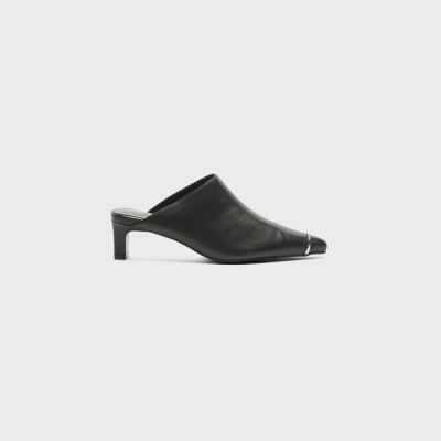 SHELL LEATHER MULES