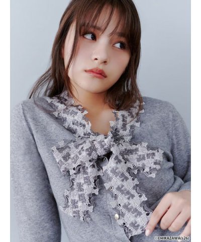 【SNIDEL×近沢レース店】コラボボウタイニットカーディガン