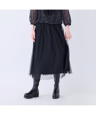 ローズティアラ RoseTiara 【セットアップ対応】チュールドットプリーツス
