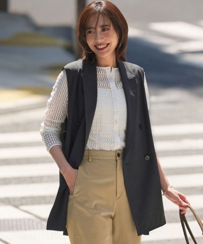 TWマットクロス テーラード ロングジレ