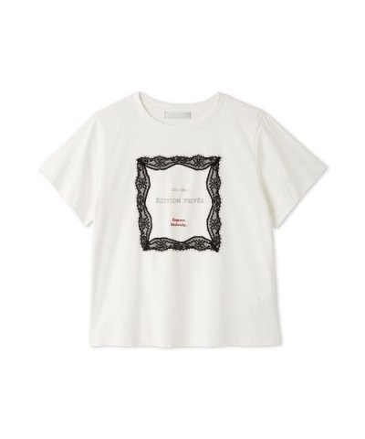 【洗えるレースフレームTシャツ】