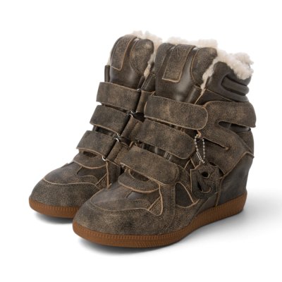 スティーブ マデン STEVE MADDEN プラットフォームファー付きハイカッ