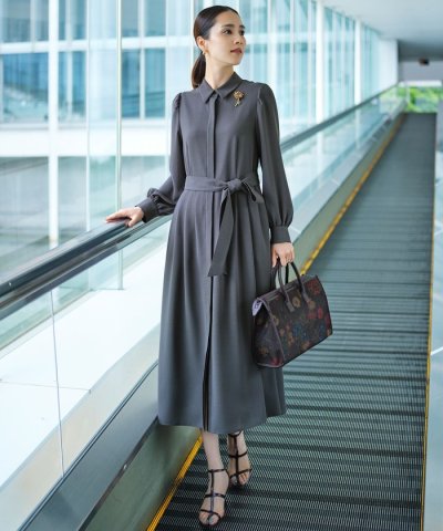 【17号サイズまで展開・カタログ掲載・ベルト付き】ツイストワルツツイルシャツ ワ