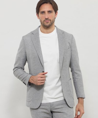 【WEB・一部店舗限定】【BREASY JACKET】ウール混レノクロスセットア