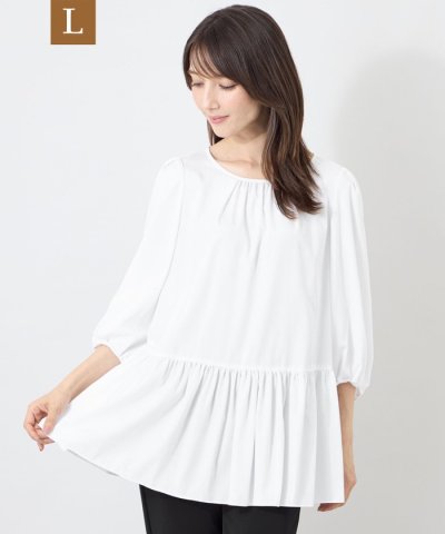 トゥー ビー シック TO BE CHIC 【L】ギャザーデザイン チュニックブ