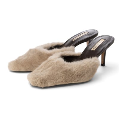 スティーブ マデン STEVE MADDEN ファーポインテッドミュール