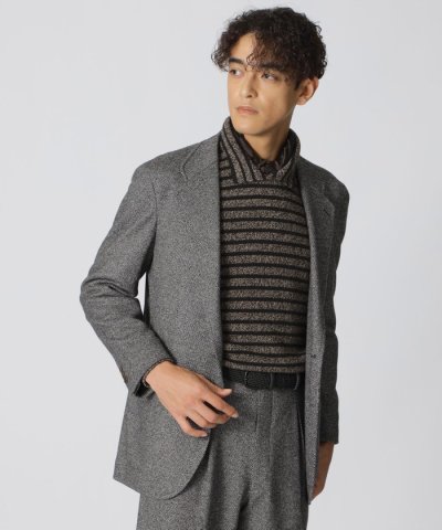 【COLLECTION LINE】モノトーンドットシングル2ボタンジャケット/セ