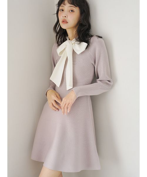 ボウタイニットミニワンピース(508846595)｜阪急百貨店公式通販サイト