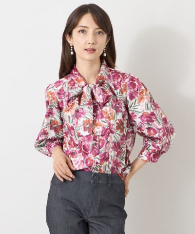トゥー ビー シック TO BE CHIC アートフラワープリント ボウタイブラ