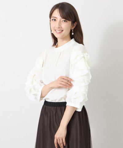 トゥー ビー シック TO BE CHIC ラウンドテール シアーフリルブラウス