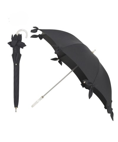 晴雨兼用日傘 ショート傘 リボン＆リボン 1級遮光 遮熱 UV