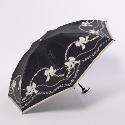雨傘 折りたたみ傘 リボン ハート バイカラー