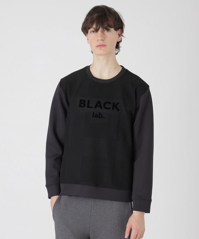 BLACK lab.】シャドーチェックダブルニットスウェットシャツ(508840039