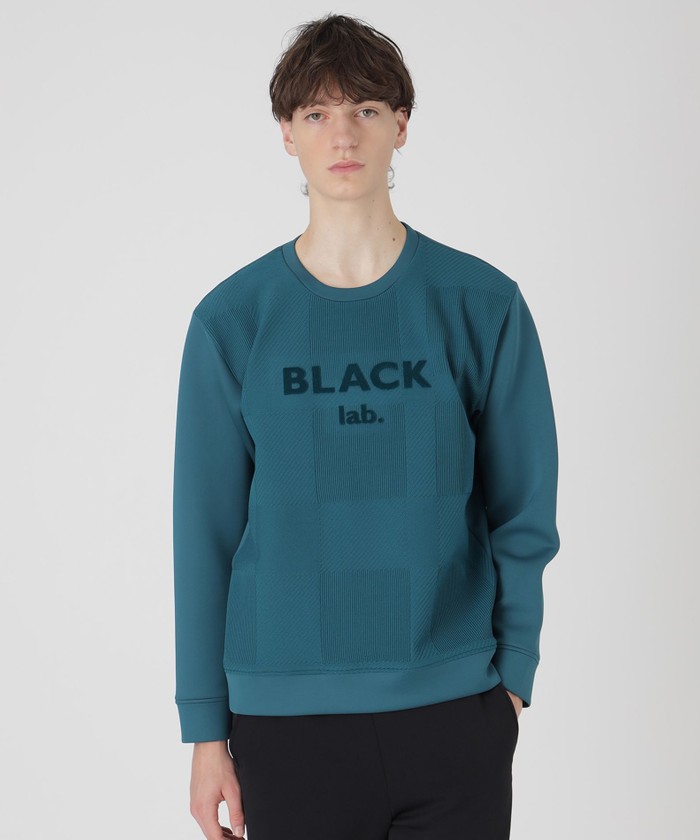 BLACK lab.】シャドーチェックダブルニットスウェットシャツ(508840039