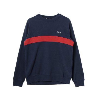 フィラ FILA COLOR BLOCK SWEAT SHIRT / カラーブロ