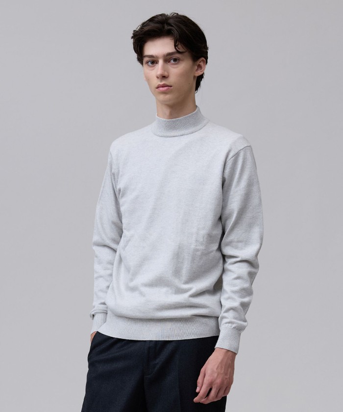 TAILORD KNIT】コットンカシミヤ モックネック ニット(508853471