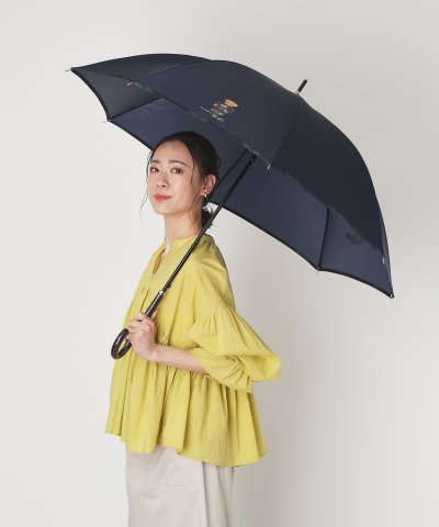 【WEB限定】長傘 ポロベア×チェックパイピング 無地 FLAG BEAR