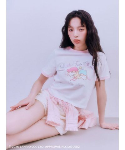 【リトルツインスターズ（キキ＆ララ）】ビジューTシャツ