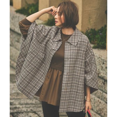自由区 L 【SHIHOさん着用・1枚でサマになる】スムージーカシミヤレイヤード