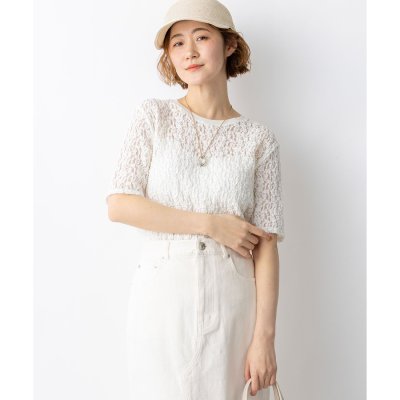 23区 リンクルレースジャージー 5分袖 TEE