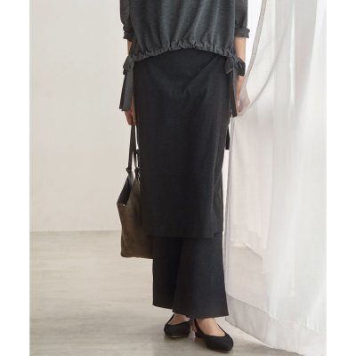 23区 【SLOW/一部店舗限定】シアーニット ラップデザイン スカート