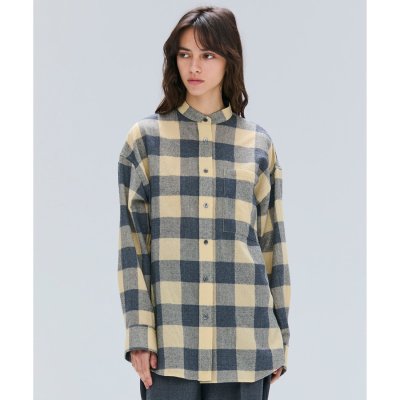 BEIGE， HOBBS / ウールチェックカシュクールブラウス