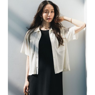 23区 【見上愛さん着用/WEB&一部店舗限定カラーあり】シアー ポロニット