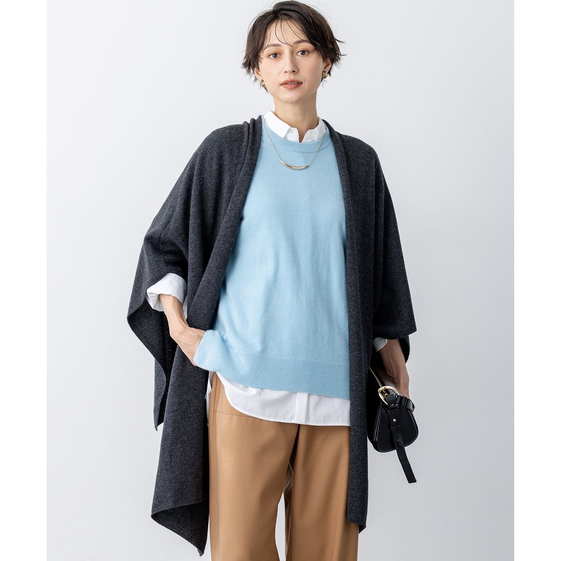 23区 カシミヤブレンド マルチ ケープ(508867320)｜阪急百貨店公式通販