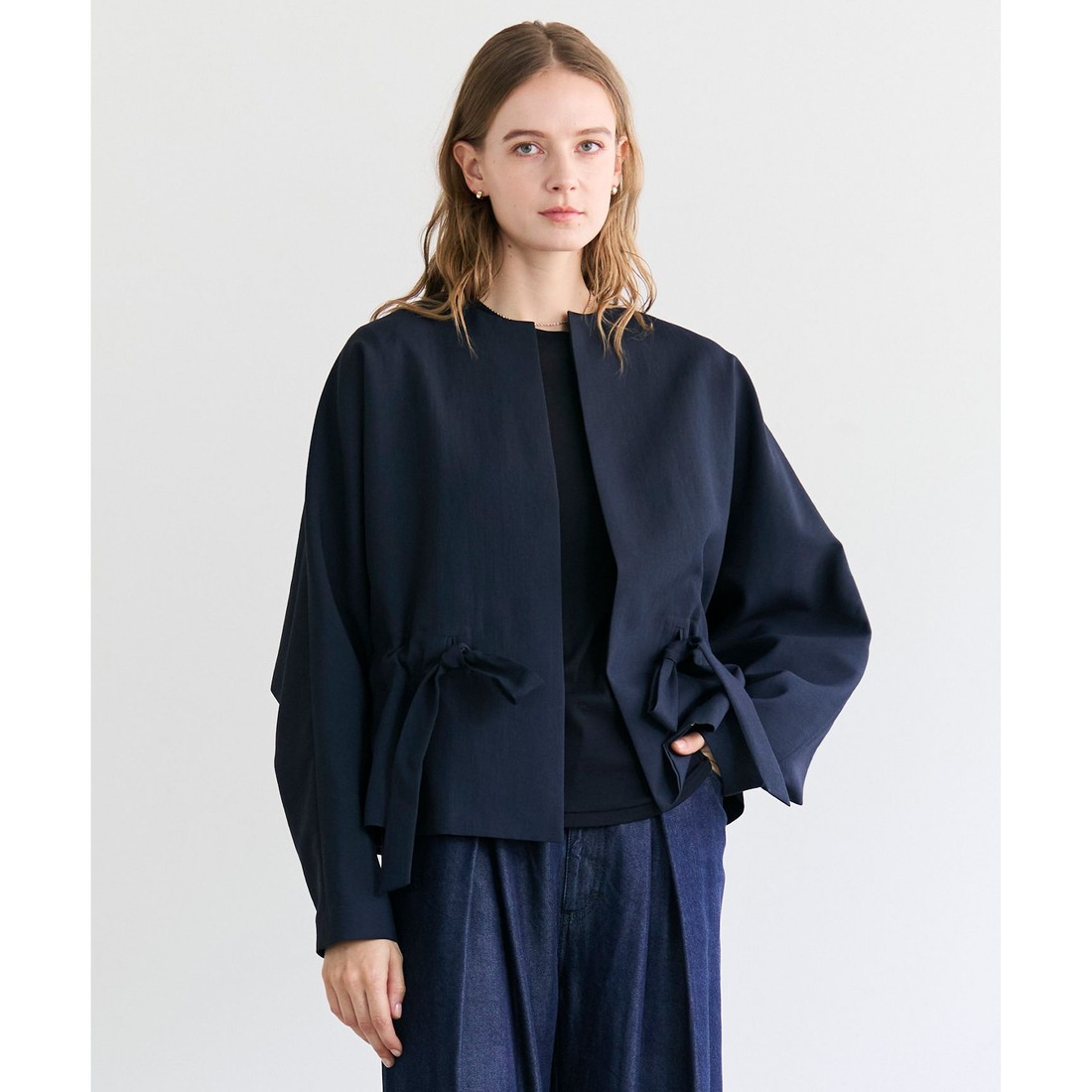 BEIGE， 【ロングセラー・新色追加】PORDIC / ドロスト付きノーカラー
