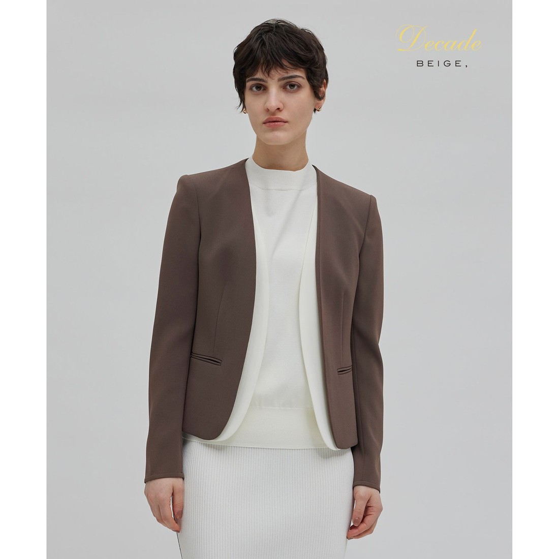 ★お買得★ベイジ　baige. シンディ　ジャケットスカート　ピンクベージュ 2 BEIGE， CINDY / ダブルカラージャケット(508873881)｜阪急百貨店公式