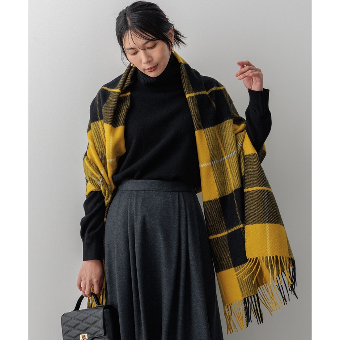 23区 カシミヤ チェック ストール(508874181)｜阪急百貨店公式通販