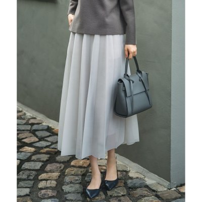 自由区 L 【SHIHOさん着用・上品・きれいめ】シアープリーツ スカート