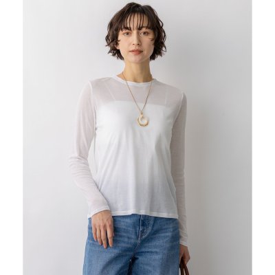 23区（大きいサイズ） シアーフライス レイヤード ロンTEE