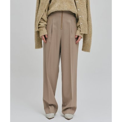 BEIGE， TERNES / フロントジップワイドパンツ