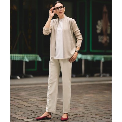 自由区 L 【カタログ掲載】PEドビーストレッチテーパード パンツ