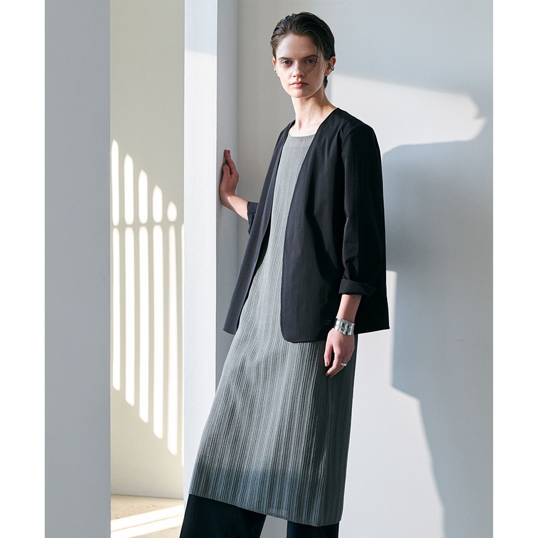 ICB L FluidBackSatin シャツワンピース(508884742)｜阪急百貨店公式