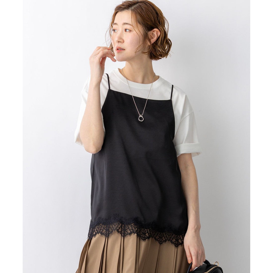 23区 サテンレースキャミソール(508901192)｜阪急百貨店公式通販サイト