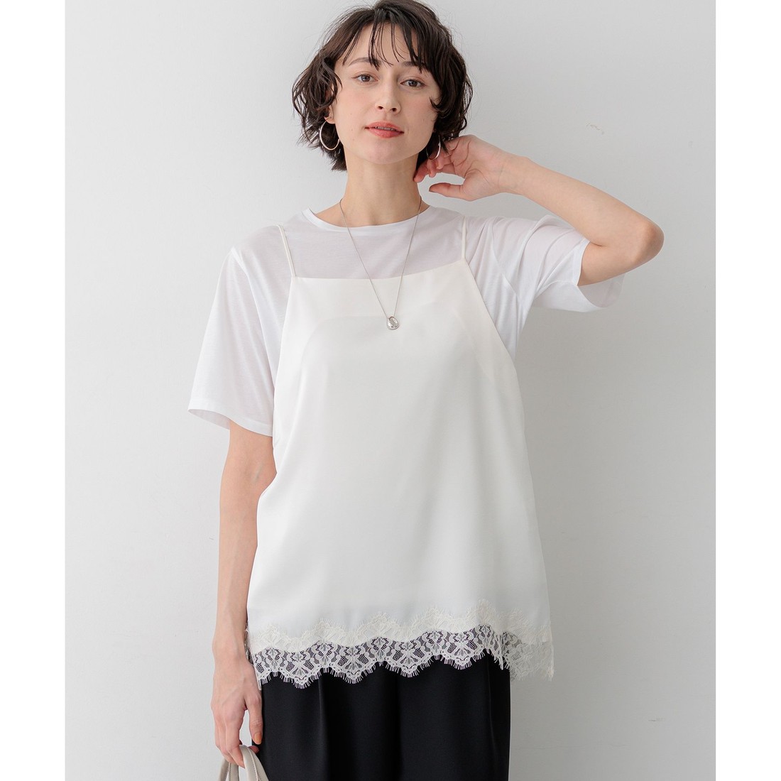 23区 サテンレースキャミソール(508901192)｜阪急百貨店公式通販サイト