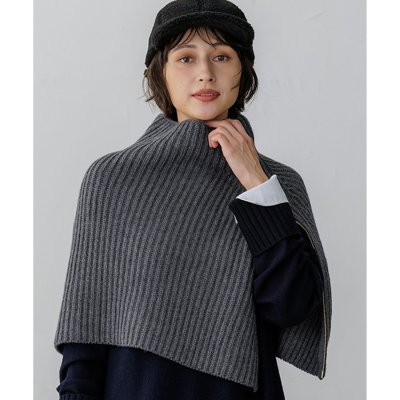 23区 カシミヤブレンド ジップ スヌード