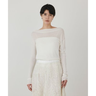GRACE CONTINENTAL アシメリブニットトップ