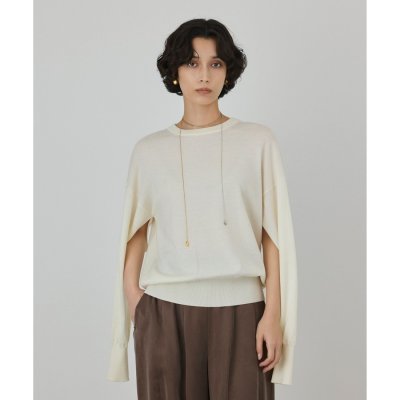 GRACE CONTINENTAL ウールスリットニットトップ