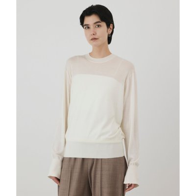 GRACE CONTINENTAL ウールシルククルーニットトップス