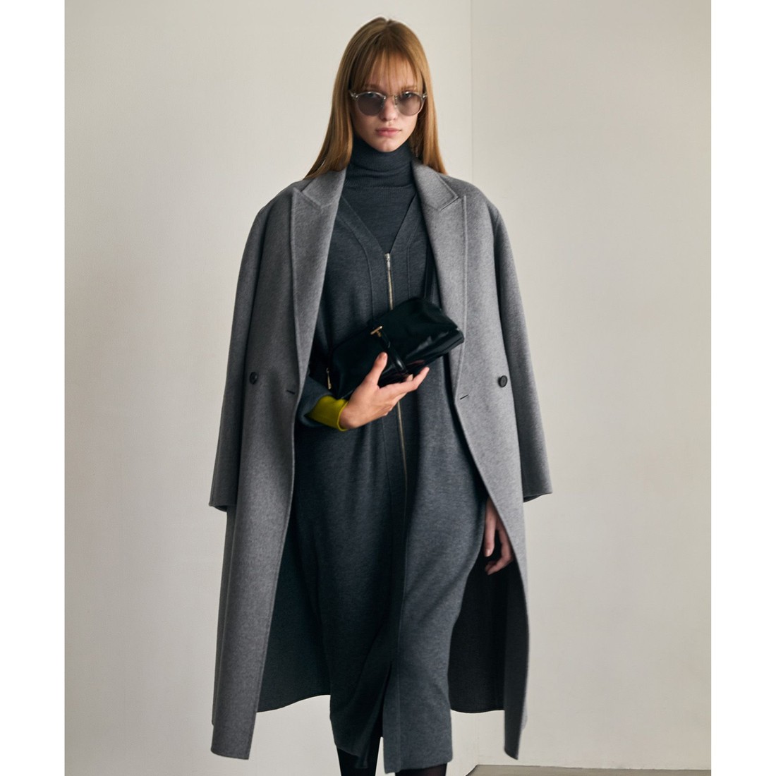 近年美品✨アイシービー カシミヤ混 ウエストベルトリバーコート チャコールグレー ICB WoolRever ロングコート(508919587)｜阪急百貨店公式通販サイト