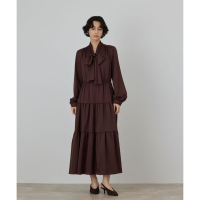 GRACE CONTINENTAL ボウタイティアードワンピース