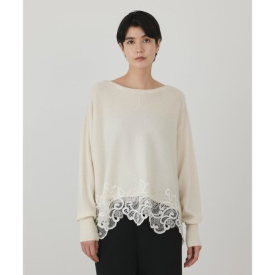 GRACE CONTINENTAL ヘムレースニットトップ