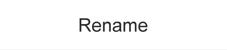 Rename(リネーム)