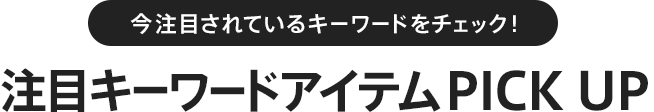 注目キーワードアイテム PICK UP